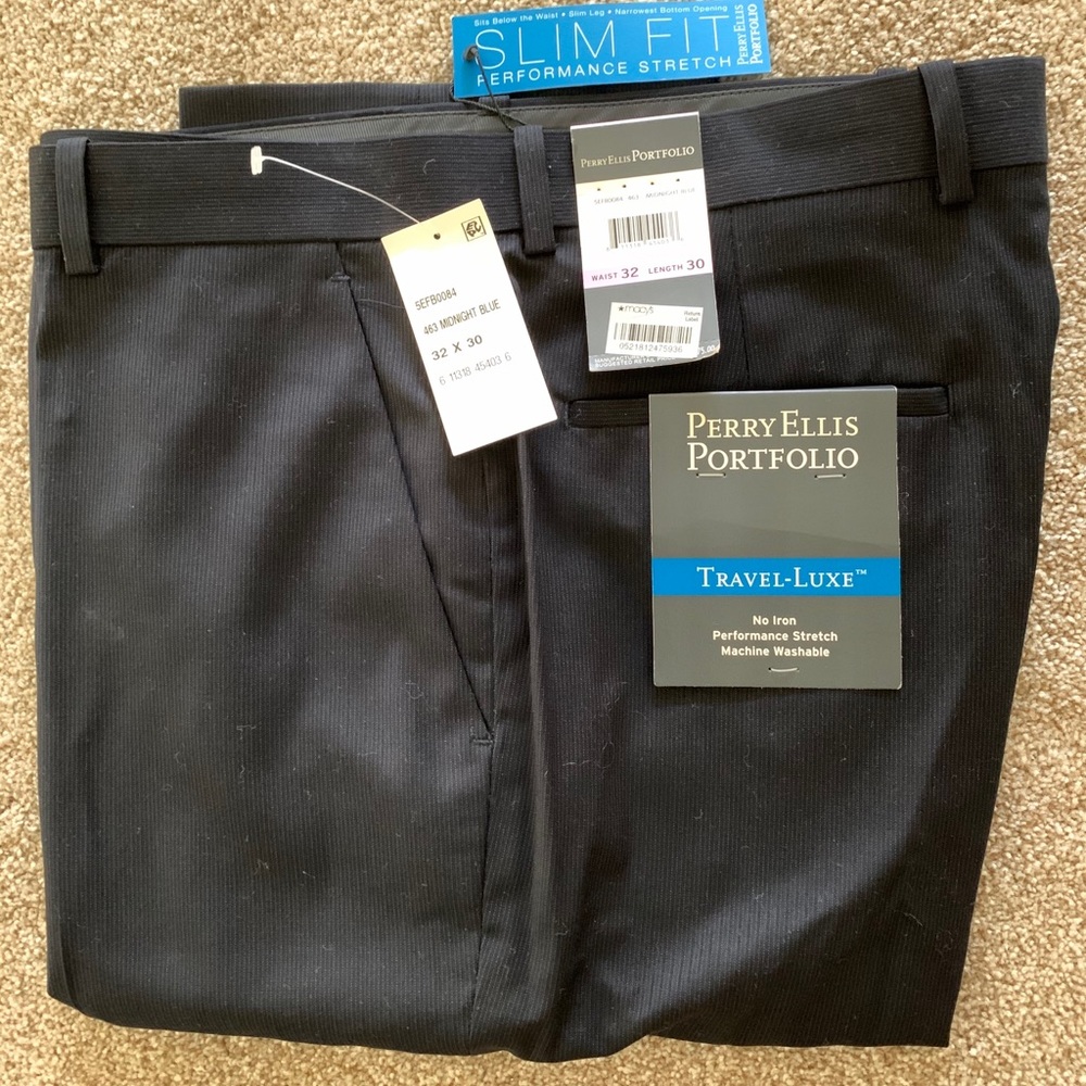 Perry Ellis Slim Fit Performance Stretch Slacks